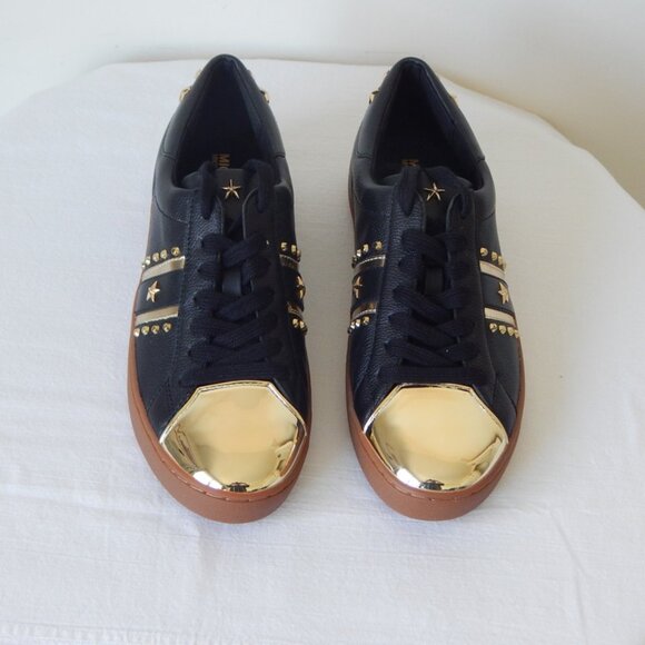 Michael Kors Frankie Stripe Leather Studded Low Top Lace-up Sneaker Shoe NIB - Picture 3 of 11